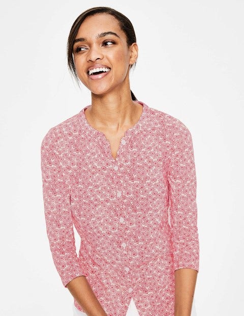 Bay Jersey Shirt - Garden Rose Floral Spray Bay Jersey Shirt - Garden Rose Floral Spray