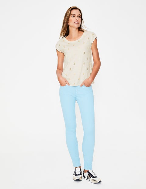 Robyn T-Shirt Aus Jersey - Naturweiß/Ananas-Goldfoliendruck Robyn T-Shirt Aus Jersey - Naturweiß/Ananas-Goldfoliendruck