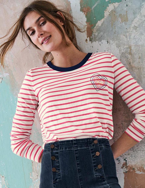 Make A Statement Breton - Embroidered Heart Make A Statement Breton - Embroidered Heart