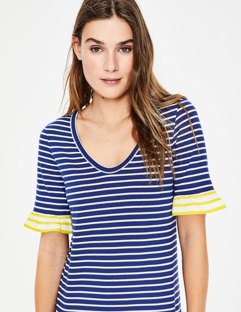 Imogen Jersey Dress - Lapis/Ivory Stripe Imogen Jersey Dress - Lapis/Ivory Stripe