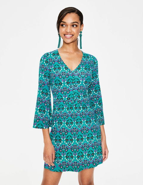 Scarlett Jersey Tunic - Ultramarine Mexican Marigold Scarlett Jersey Tunic - Ultramarine Mexican Marigold