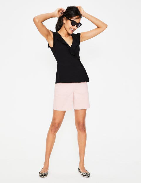 Jodie Jersey Wrap Top - Black Jodie Jersey Wrap Top - Black