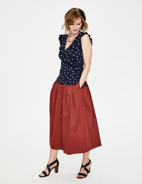 Jodie Jersey Wrap Top - Navy Scattered Spot Jodie Jersey Wrap Top - Navy Scattered Spot