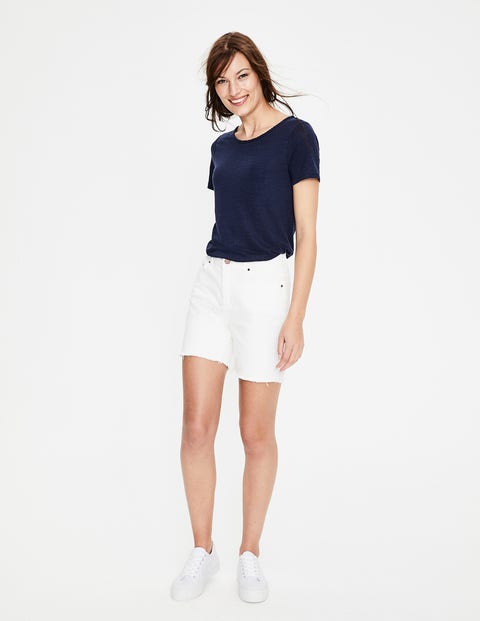 Olivia Linen Jersey Tee - Navy Olivia Linen Jersey Tee - Navy