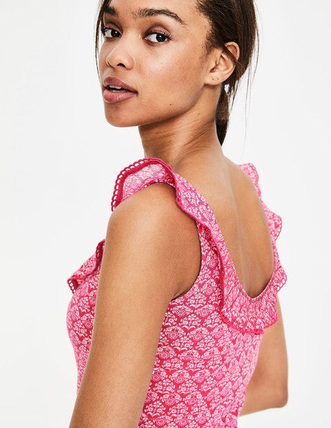 Eleanor Jersey Vest - Strawberry Split Marigold Eleanor Jersey Vest - Strawberry Split Marigold