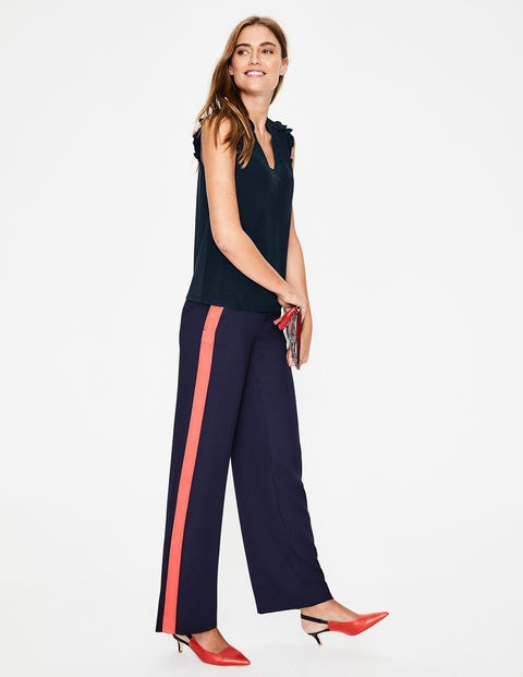 Cornelia Woven Mix Top - Navy Cornelia Woven Mix Top - Navy