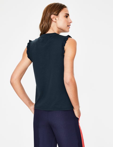Cornelia Woven Mix Top - Navy Cornelia Woven Mix Top - Navy