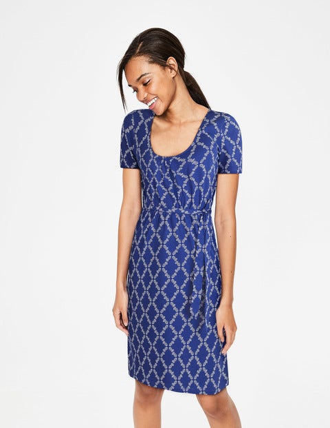 Elspeth Jersey Dress - Lapis Blue 