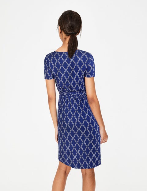 Robe Elspeth en jersey - Ananas bleu lapis Robe Elspeth en jersey - Ananas bleu lapis