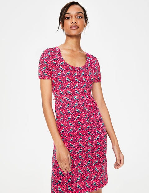 Elspeth Jersey Dress - Strawberry Split Bird Ottomi Elspeth Jersey Dress - Strawberry Split Bird Ottomi