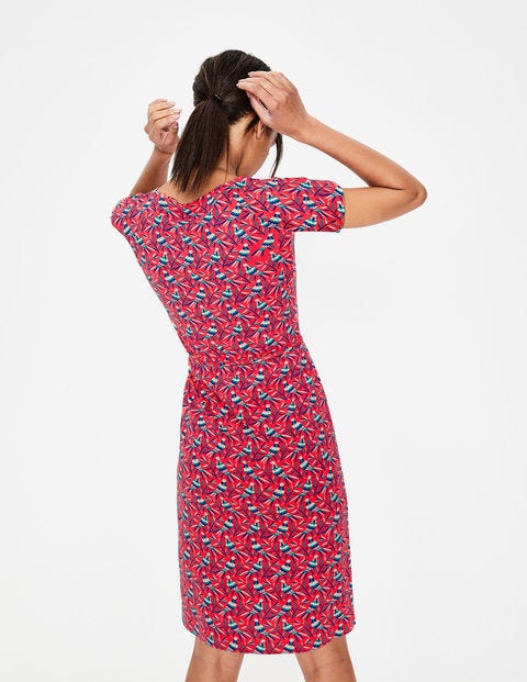 Elspeth Jersey Dress - Strawberry Split Bird Ottomi Elspeth Jersey Dress - Strawberry Split Bird Ottomi