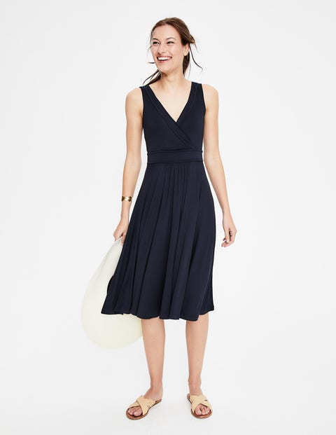 Lorna Jersey Dress - Navy | Boden US