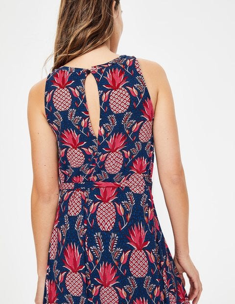 Delphine Jersey Maxi Dress - Navy Tropical Pineapple Delphine Jersey Maxi Dress - Navy Tropical Pineapple