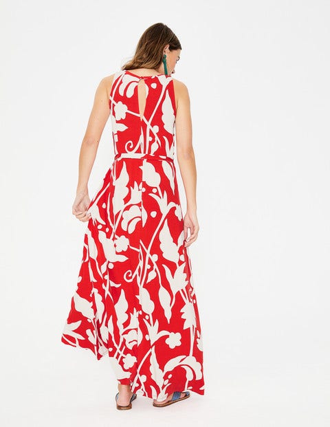 Delphine Jersey Maxi Dress - Red Pop Jungle Vine Delphine Jersey Maxi Dress - Red Pop Jungle Vine