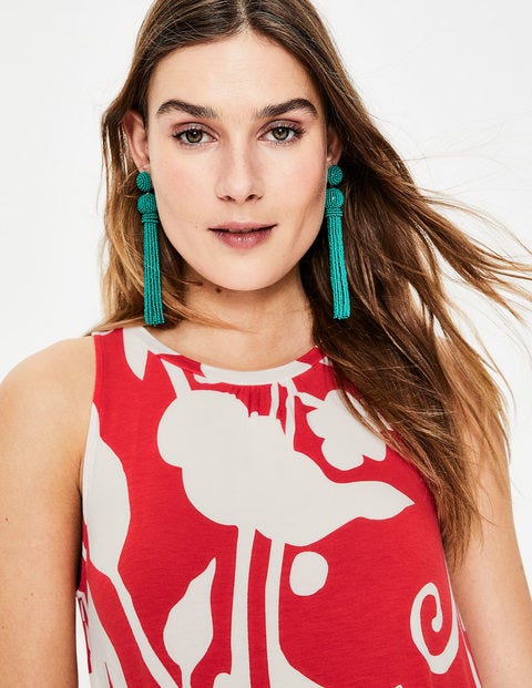 Delphine Jersey Maxi Dress - Red Pop Jungle Vine Delphine Jersey Maxi Dress - Red Pop Jungle Vine