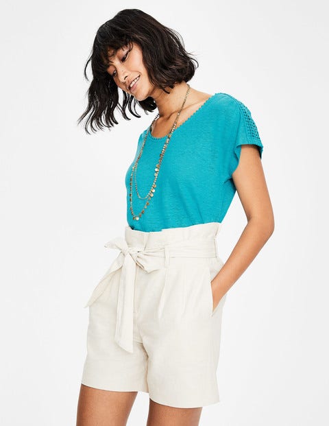 Linen Voop Tee - Ultramarine Linen Voop Tee - Ultramarine