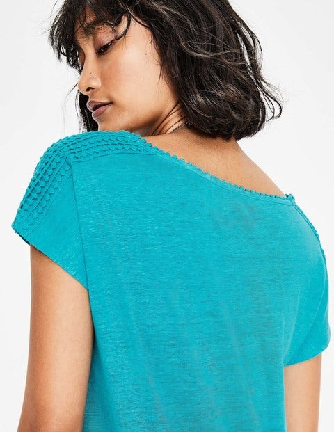 Linen Voop Tee - Ultramarine Linen Voop Tee - Ultramarine