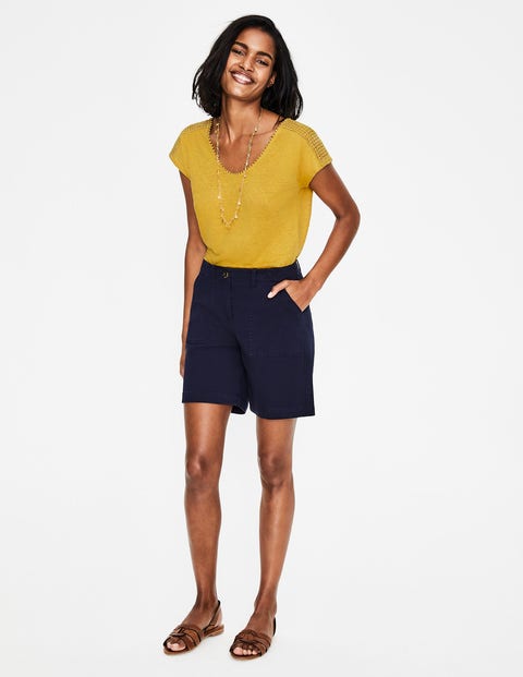 Linen Voop Tee - Dijon Linen Voop Tee - Dijon