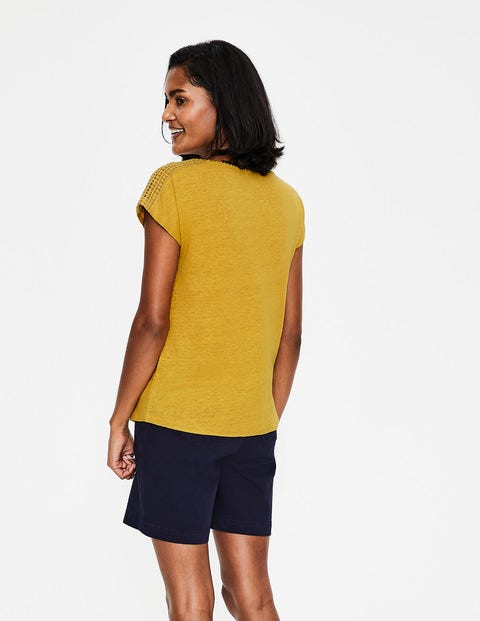 Linen Voop Tee - Dijon Linen Voop Tee - Dijon