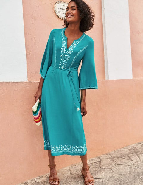 Remi Embroidered Midi Dress - Ultramarine Remi Embroidered Midi Dress - Ultramarine