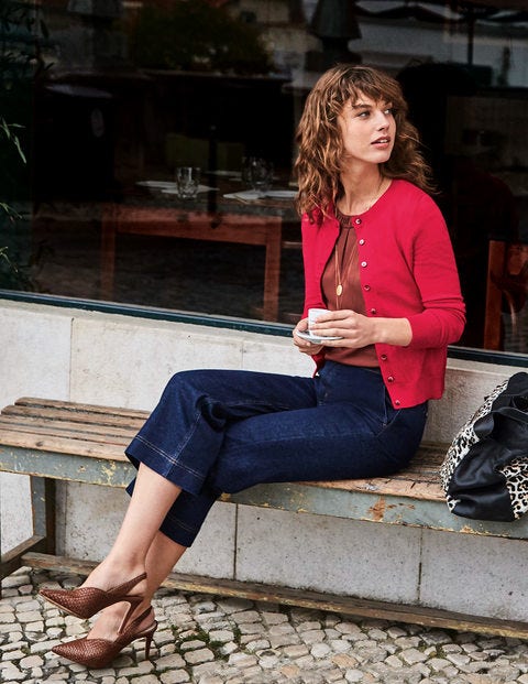 Amelia Crew Cardigan - Dark Rose Amelia Crew Cardigan - Dark Rose