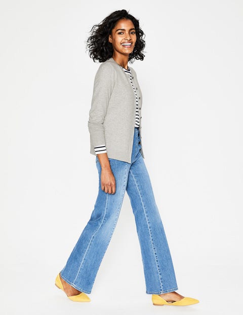 Amelia Crew Cardigan - Silver Melange Amelia Crew Cardigan - Silver Melange
