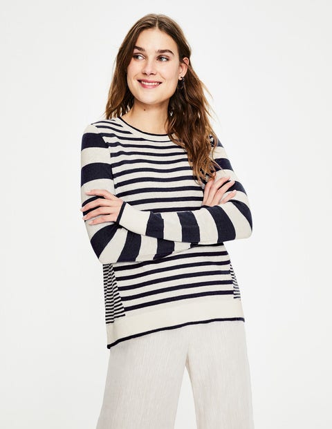 Lydia Jumper - Navy and Ivory Stripe Lydia Jumper - Navy and Ivory Stripe