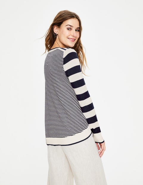 Lydia Jumper - Navy and Ivory Stripe Lydia Jumper - Navy and Ivory Stripe