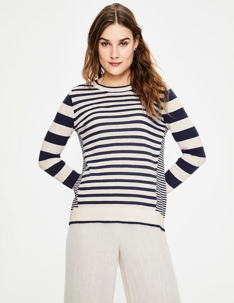 Lydia Jumper - Navy and Ivory Stripe Lydia Jumper - Navy and Ivory Stripe