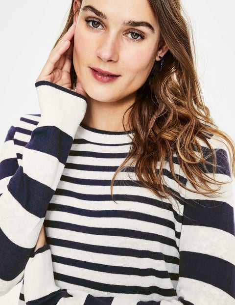 Lydia Jumper - Navy and Ivory Stripe Lydia Jumper - Navy and Ivory Stripe