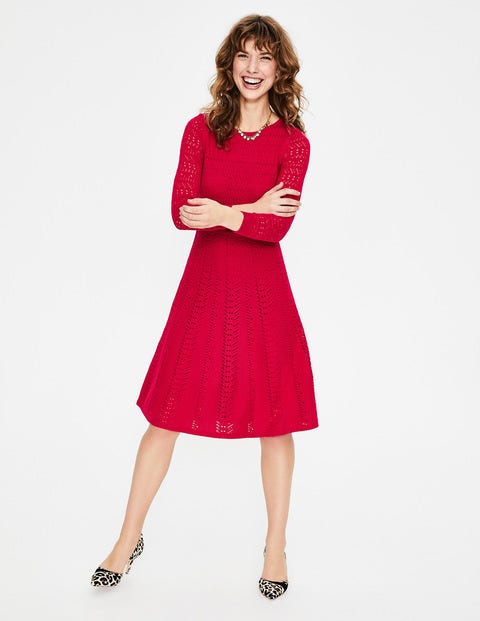 Poppy Strickkleid - Dunkles Rosé Poppy Strickkleid - Dunkles Rosé