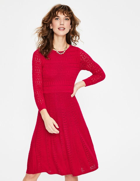 Poppy Strickkleid - Dunkles Rosé Poppy Strickkleid - Dunkles Rosé