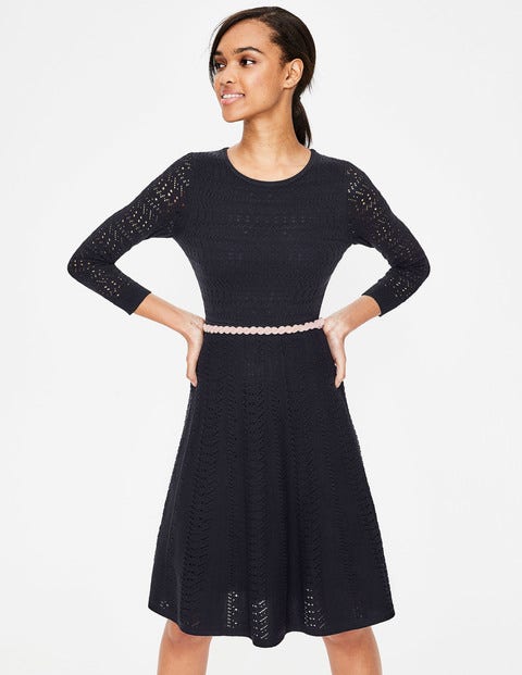 Poppy Knitted Dress - Navy Poppy Knitted Dress - Navy