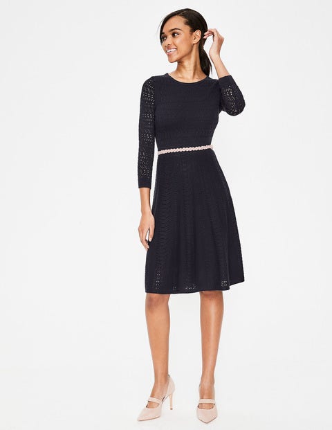 Poppy Knitted Dress - Navy Poppy Knitted Dress - Navy