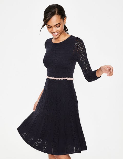 Poppy Knitted Dress - Navy Poppy Knitted Dress - Navy