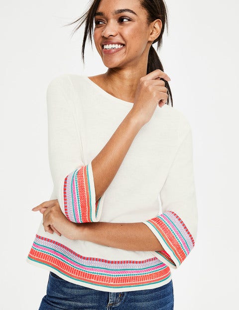 Colette Embroidered Jumper - Ivory Colette Embroidered Jumper - Ivory