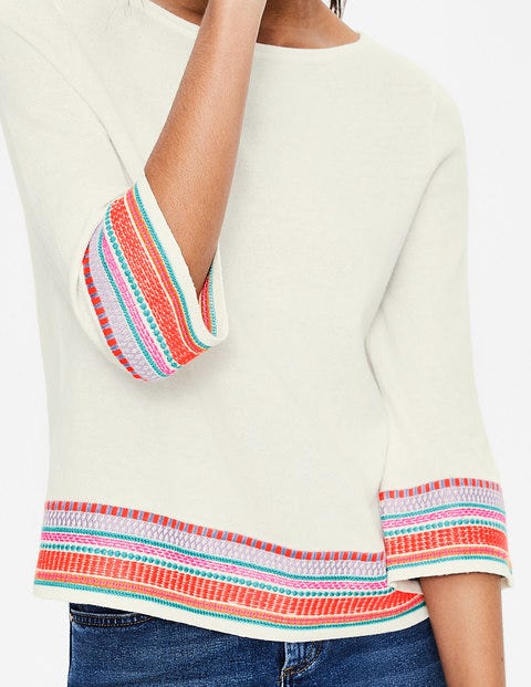 Colette Embroidered Jumper - Ivory Colette Embroidered Jumper - Ivory