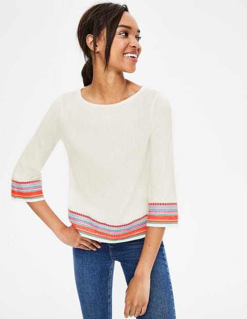 Colette Embroidered Jumper - Ivory Colette Embroidered Jumper - Ivory