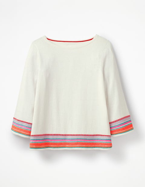 Colette Embroidered Jumper - Ivory Colette Embroidered Jumper - Ivory