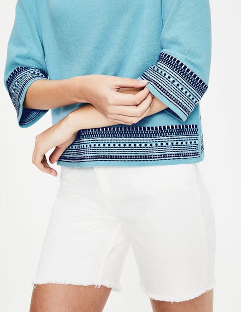 Colette Embroidered Jumper - Heron Blue Colette Embroidered Jumper - Heron Blue