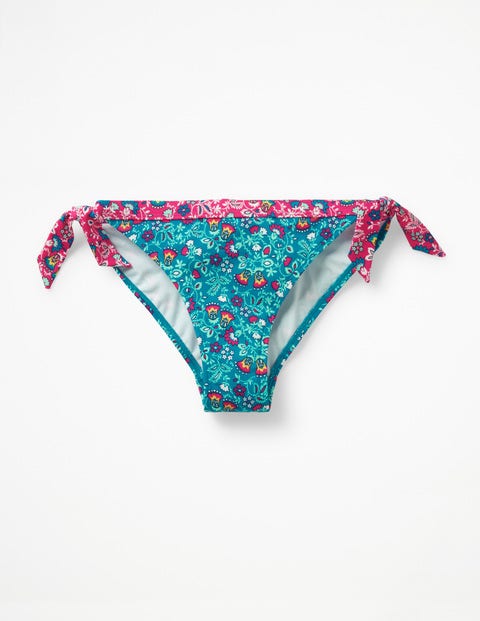 Tie Bikini Bottoms - Luxury Jade, Exotic Garden Tie Bikini Bottoms - Luxury Jade, Exotic Garden