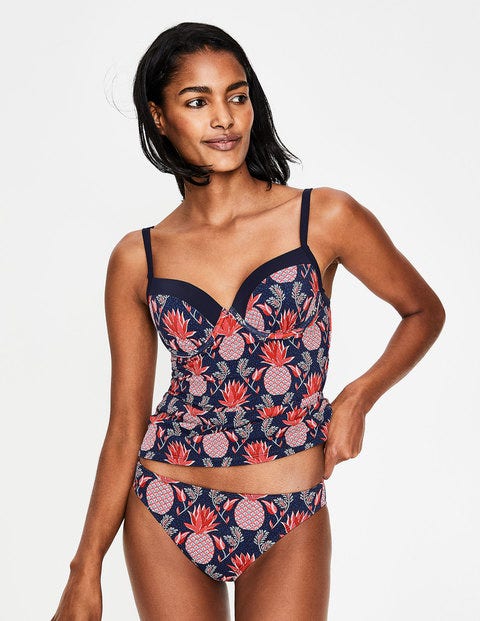 Bikini Bottoms - Navy, Tropical Fruit Bikini Bottoms - Navy, Tropical Fruit