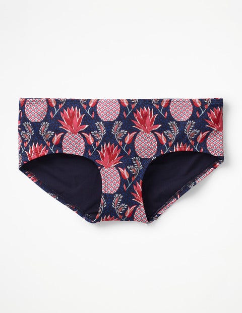 Bikini Shorts - Navy, Tropical Fruit Bikini Shorts - Navy, Tropical Fruit