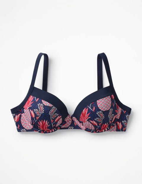 Milos Cup-Size Bikini Top - Navy, Tropical Fruit Milos Cup-Size Bikini Top - Navy, Tropical Fruit