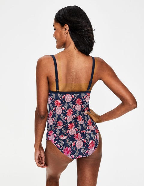 Milos Cup-Size Tankini Top - Navy, Tropical Fruit Milos Cup-Size Tankini Top - Navy, Tropical Fruit