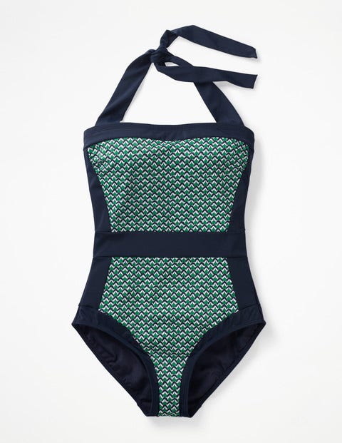 Santorini Swimsuit - Highland Green, Geo Santorini Swimsuit - Highland Green, Geo