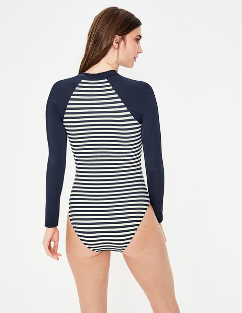 Valletta Swimsuit - Navy/Ivory Stripe Valletta Swimsuit - Navy/Ivory Stripe