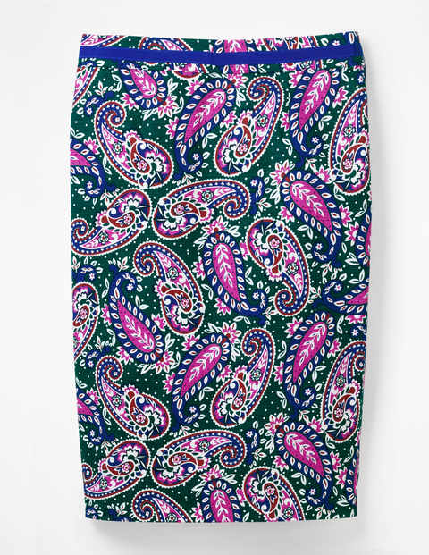 Modern Pencil Skirt - Sap Green, Floral Bouquet Modern Pencil Skirt - Sap Green, Floral Bouquet