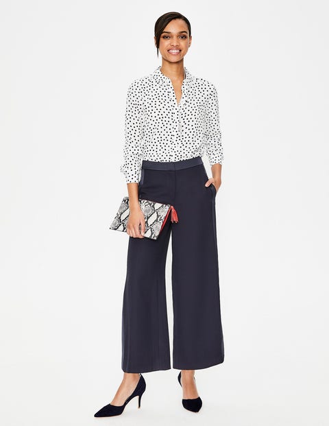 Exeter Wide Leg Culottes - Navy Exeter Wide Leg Culottes - Navy