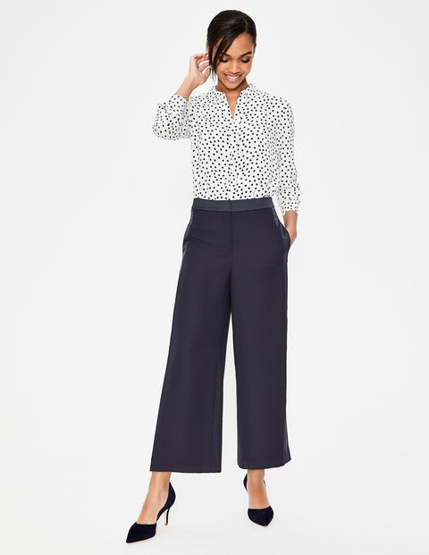 Exeter Wide Leg Culottes - Navy Exeter Wide Leg Culottes - Navy
